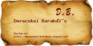 Derecskei Barabás névjegykártya